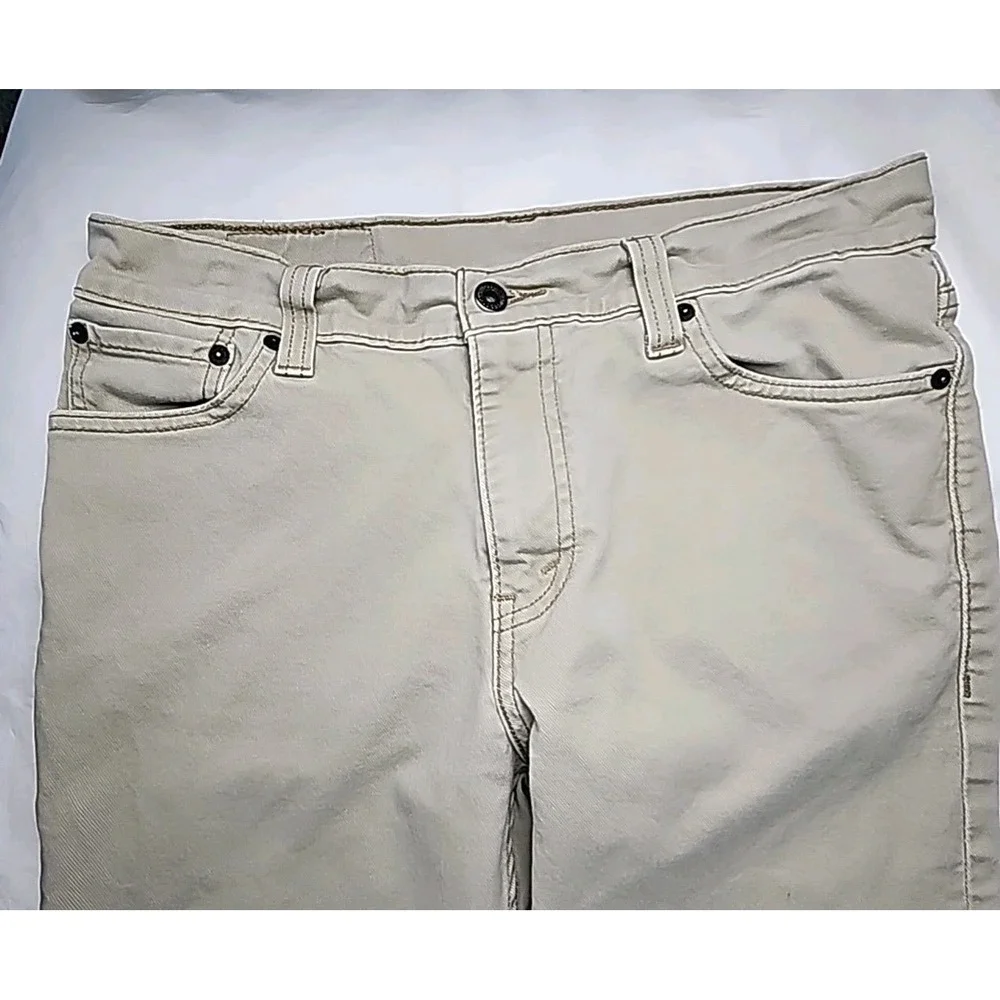 Vintage Levi's 510 Jeans 33/32 Super Skinny Straight Stretch Tan Comfort Retro